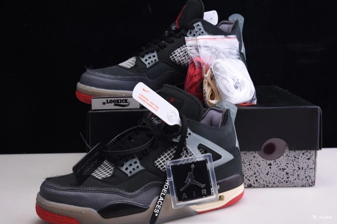 Rep TBK 4 x White Jordan Air Off CV9388-001 Bred Retro 0728